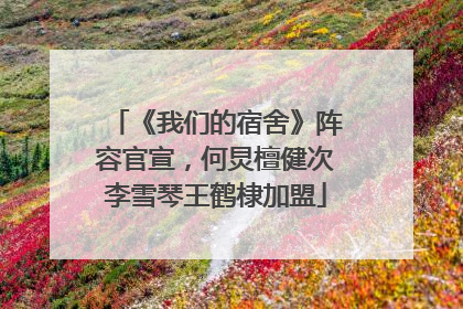 《我们的宿舍》阵容官宣，何炅檀健次李雪琴王鹤棣加盟