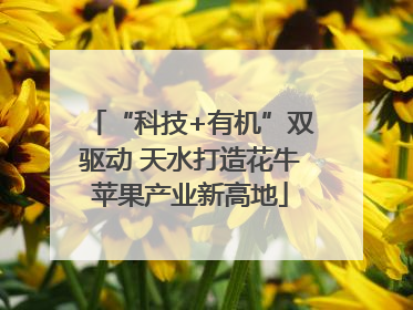“科技+有机”双驱动 天水打造花牛苹果产业新高地