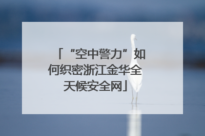 “空中警力”如何织密浙江金华全天候安全网
