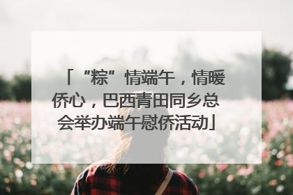 “粽”情端午，情暖侨心，巴西青田同乡总会举办端午慰侨活动