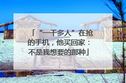 “一千多人”在抢的手机，他买回家：不是我想要的那种