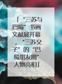 “三苏与巴蜀”书画文献展开幕，“三苏父子”的“巴蜀朋友圈”人物亮相