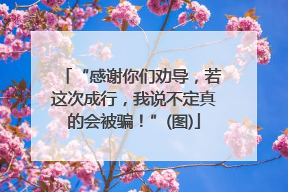 “感谢你们劝导，若这次成行，我说不定真的会被骗！”(图)