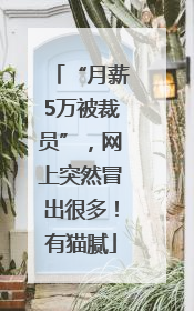 “月薪5万被裁员”，网上突然冒出很多！有猫腻