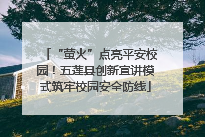 “萤火”点亮平安校园！五莲县创新宣讲模式筑牢校园安全防线