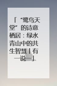 “鹭鸟天堂”的诗意栖居：绿水青山中的共生智慧丨有一说一