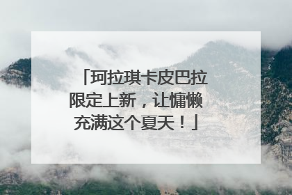 珂拉琪卡皮巴拉限定上新，让慵懒充满这个夏天！