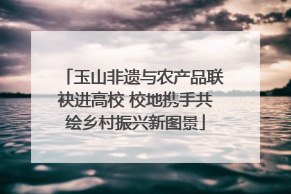 玉山非遗与农产品联袂进高校 校地携手共绘乡村振兴新图景