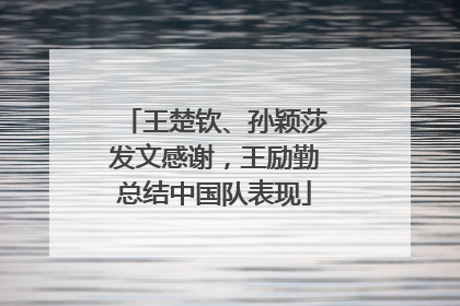 王楚钦、孙颖莎发文感谢，王励勤总结中国队表现