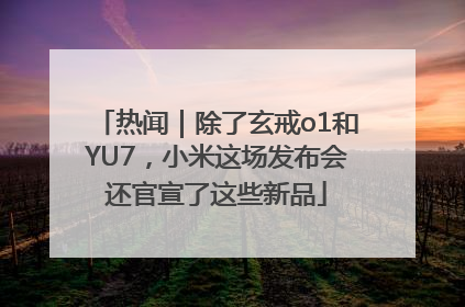 热闻｜除了玄戒o1和YU7，小米这场发布会还官宣了这些新品