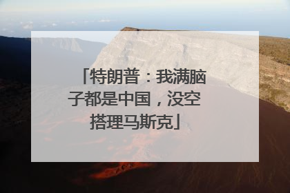 特朗普：我满脑子都是中国，没空搭理马斯克