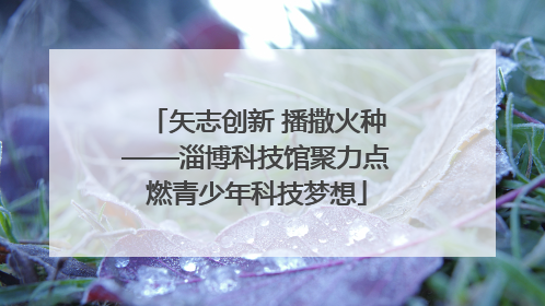 矢志创新 播撒火种——淄博科技馆聚力点燃青少年科技梦想