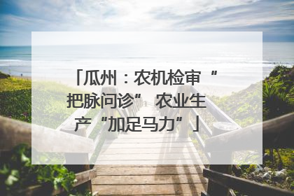 瓜州：农机检审“把脉问诊” 农业生产“加足马力”