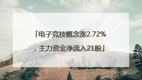 电子竞技概念涨2.72%，主力资金净流入21股