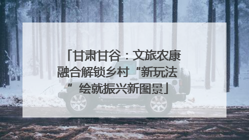 甘肃甘谷：文旅农康融合解锁乡村“新玩法”绘就振兴新图景