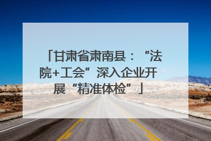 甘肃省肃南县：“法院+工会”深入企业开展“精准体检”