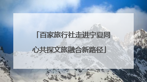 百家旅行社走进宁夏同心共探文旅融合新路径