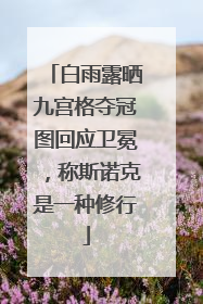 白雨露晒九宫格夺冠图回应卫冕，称斯诺克是一种修行