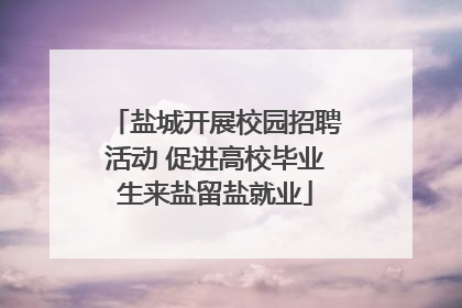 盐城开展校园招聘活动 促进高校毕业生来盐留盐就业