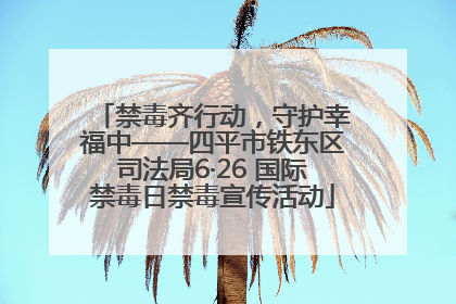 禁毒齐行动，守护幸福中——四平市铁东区司法局6·26 国际禁毒日禁毒宣传活动