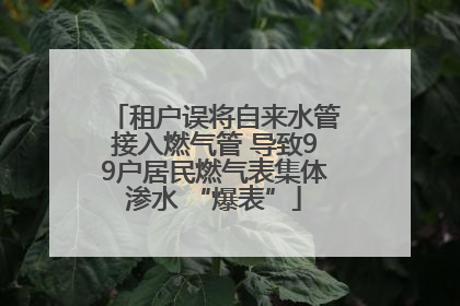 租户误将自来水管接入燃气管 导致99户居民燃气表集体渗水 “爆表”