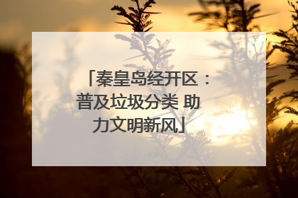 秦皇岛经开区：普及垃圾分类 助力文明新风