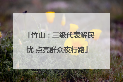 竹山：三级代表解民忧 点亮群众夜行路