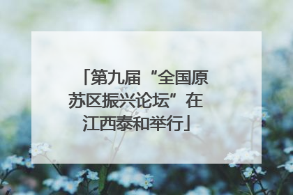 第九届“全国原苏区振兴论坛”在江西泰和举行