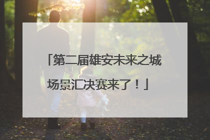 第二届雄安未来之城场景汇决赛来了！