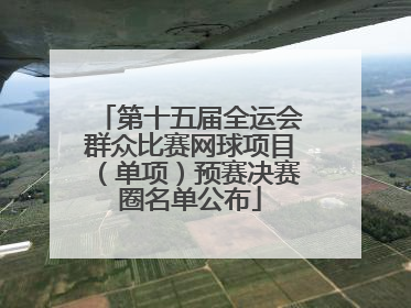 第十五届全运会群众比赛网球项目（单项）预赛决赛圈名单公布