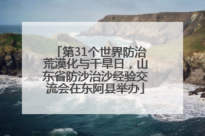 第31个世界防治荒漠化与干旱日，山东省防沙治沙经验交流会在东阿县举办