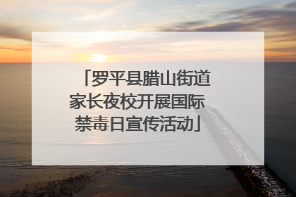 罗平县腊山街道家长夜校开展国际禁毒日宣传活动