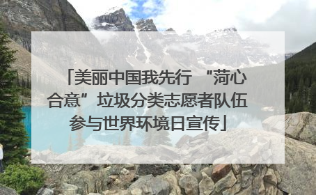 美丽中国我先行 “菏心合意”垃圾分类志愿者队伍参与世界环境日宣传