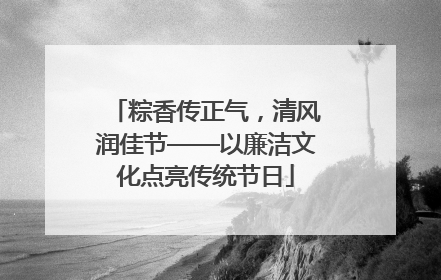 粽香传正气，清风润佳节——以廉洁文化点亮传统节日