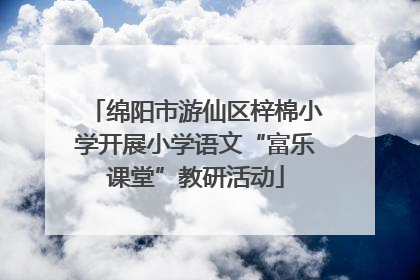 绵阳市游仙区梓棉小学开展小学语文“富乐课堂”教研活动