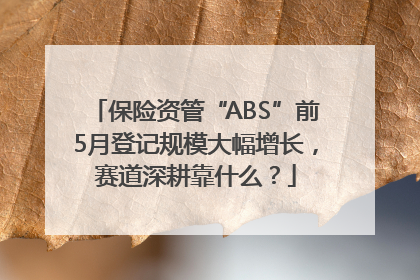 保险资管“ABS”前5月登记规模大幅增长，赛道深耕靠什么？
