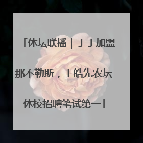 体坛联播｜丁丁加盟那不勒斯，王皓先农坛体校招聘笔试第一