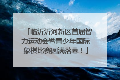 临沂沂河新区首届智力运动会暨青少年国际象棋比赛圆满落幕！