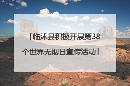 临沭县积极开展第38个世界无烟日宣传活动