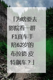 为啥要去影院看一群F1真车手陪62岁的布拉德·皮特飙车？