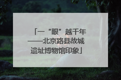 一“眼”越千年——北京路县故城遗址博物馆印象