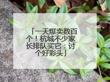 一天爆卖数百个！杭城不少家长排队买它：讨个好彩头