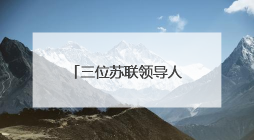 三位苏联领导人与二战的故事