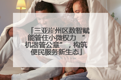 三亚崖州区数智赋能管住小微权力 “机器管公章”，构筑便民服务新生态