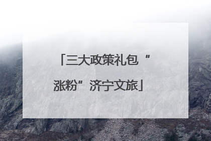 三大政策礼包“涨粉”济宁文旅