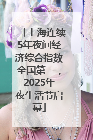 上海连续5年夜间经济综合指数全国第一，2025年夜生活节启幕