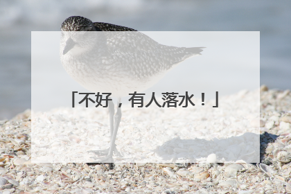 不好，有人落水！