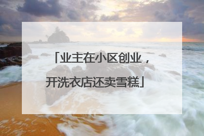 业主在小区创业，开洗衣店还卖雪糕