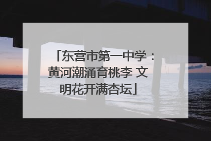 东营市第一中学：黄河潮涌育桃李 文明花开满杏坛