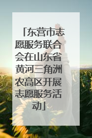 东营市志愿服务联合会在山东省黄河三角洲农高区开展志愿服务活动